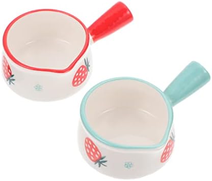 Cabilock 2pcs Cerâmica Mini Mini Aquecedor Mini Mosquinho Creme Líquido Molho de Mergulho Tigelas Pequenas Tigelas de Mergulho