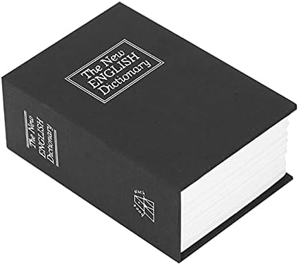 Livro do Hapivida Safe with Key Lock - Mini Caixa de trava de segurança de metal escondida Dicionário portátil Lock Secret Caso dinheiro Jóias de segurança Caso de segurança 4.5 x 3,1 x 1,8