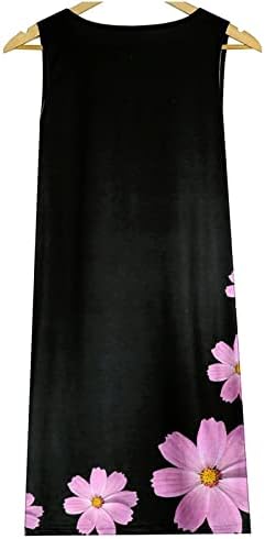 Vestido sexy de Ethkia para mulheres estamadas florais de grandes dimensões mangas tripulantes de pescoço de verão vestidos de verão