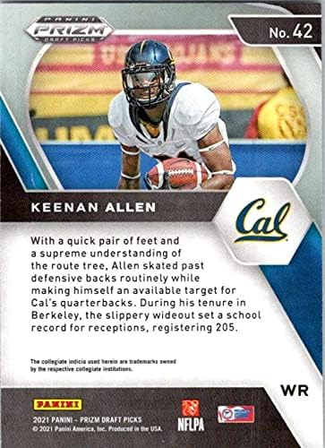 2021 picadas de draft panini prrizm #42 Keenan Allen Cal Golden Bears NFL Football Card NM-MT