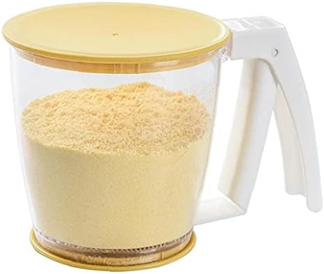 Tossper Flour Sifter Farinha Shaker Baking Sieve Copo Manual da alça Manual Pressione Filtro de cozinha Craft para a farinha