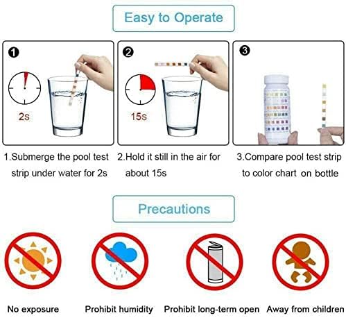 6 em 1 Zwembad pH Test Card Chloor Restrerende ph waarde hardheid alcaliteit ph titador de faixa limpador w1m2 zwembad
