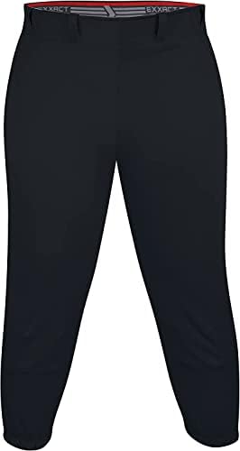 Calças de softball do Exxact Sports Sports - calças de softball estilo ioga para mulheres, calças de softbol para meninas