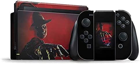 Skinit Decalk Gaming Skin Compatível com Nintendo Switch Bundle - Licenciado Warner Bros Freddy Krueger Design