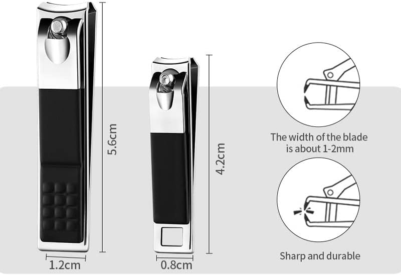 Conjunto de cortador de unhas de unhas de unhas de aço inoxidável de aço inoxidável