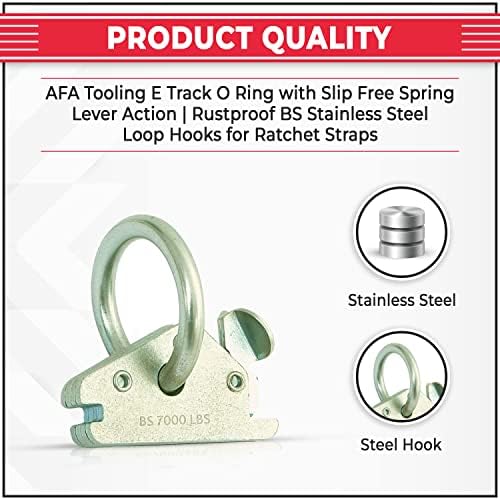 AFA Tooling E Track o Ring Ultra pesado ancoragem de amarração | Registre 7000 lb de força de quebra com ação de alavanca de primavera