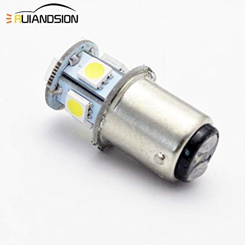 Ruiansion 2pcs 6v 1157 lâmpadas LED 5050 8smd chipsets 6000k branco para luzes reversas de backup luzes traseiras