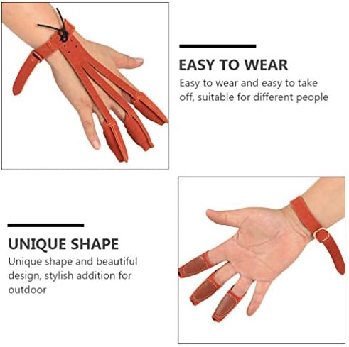 Besportble Gauntlet Luve Glove Finger Arco e flecha de camurça dedo para caça Acessórios para exercícios Acessórios para exercícios