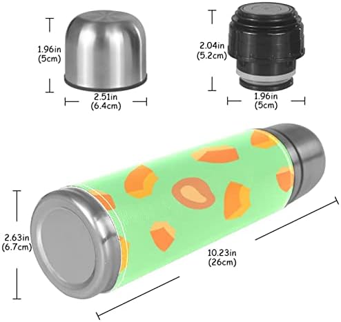 A vácuo de couro inoxidável a vácuo caneca isolada garrafa de água térmica para bebidas quentes e frias para crianças adultos