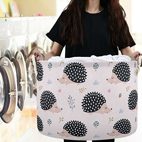 VISESUNNY Animal Hedgehog Nut Forest Laundry Cestas de tecidos Caixa de armazenamento Caixa de armazenamento de armazenamento de armazenamento