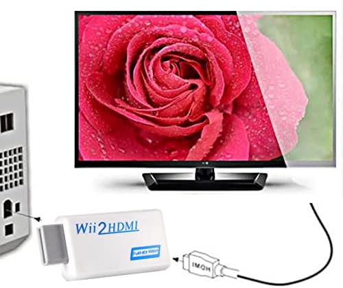 Adaptador de conversor Estink Wii para HDMI, para Wii para HDMI 720p/1080p Upscaling Output Video Audio Audio Adapter Adapter