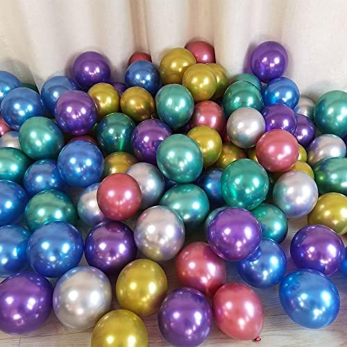 Balões variados metálicos para festa 100 PCs 5 polegadas de espessura Balões de cromo para noivado de aniversário Festival de