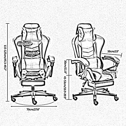 Presidente do escritório MCH E-Sports Chair, cadeira de jogo alto de altura ajustável com apoio de pé com apoio de