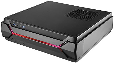 Tecnologia Silverstone Gaming Slim Computer Case para Mini-ITX com casos de iluminação RGB integrados