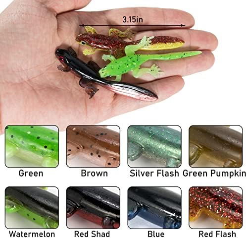 Dr.fish 6 embalam iscas de pesca macia iscas de sapo, 3,2 polegadas de giradeira plástico swimbaits bass bilhe