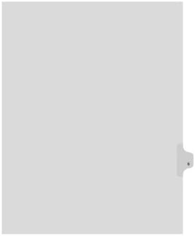 Kleer-FAX tamanho de carta de carta Divisores de índice de carta, aba lateral, 1/6 de 26º corte, 25 folhas por pacote,