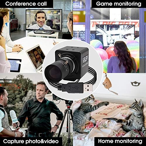 Hotpet 8MP Webcam 5-50mm Lente Varifocal Câmera Industrial USB para câmera incorporada Super HD 3264x2448, Webcamera Webcamera