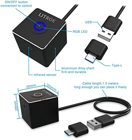 Mover de mouse, motor de mouse indetectável USB, agitador de mouse sem driver Litrok para o computador de mouse