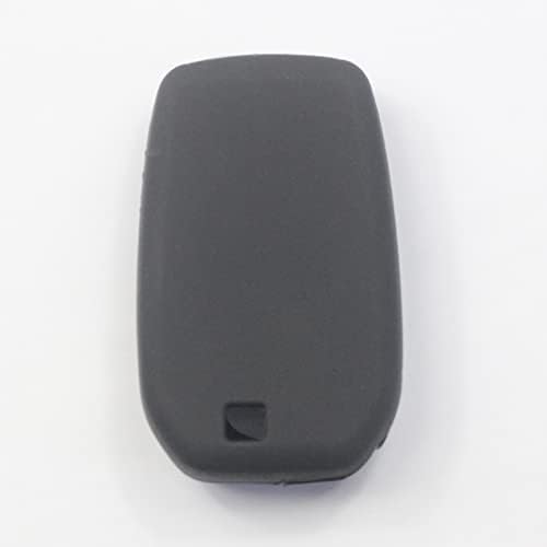 KCPROS 2PCS Black Rubber Silicone 6 Botões Smart key capa FOB Protetor de caixa sem chave com chaveiro compatível com