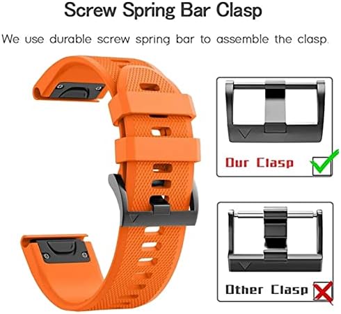 EGSDSE Sport Silicone Watch Band Pulp Screp para Garmin Fenix ​​7 7x 6x 6 Pro 5x 5 mais 3HR 22 26mm EasyFit Redunda