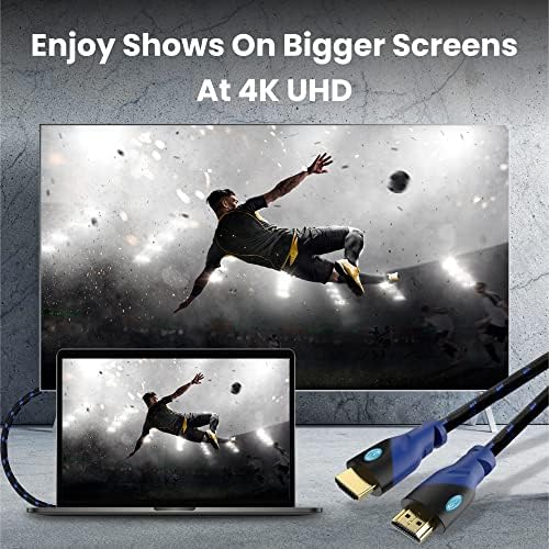 Aurum Cabos Ultra Série Ultra Cabo HDMI de alta velocidade em alta velocidade com Ethernet para jogos e TV, CORBO DE EXTENDIMENTO