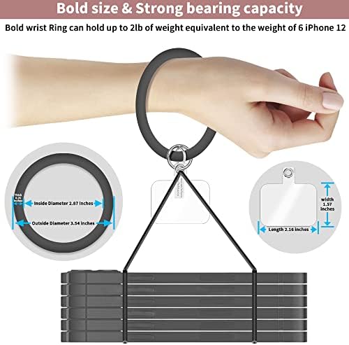 Tacomege Silicone Ring Telefone para a maioria dos estojos de smartphones, cinta de pulso de loop de telefones para