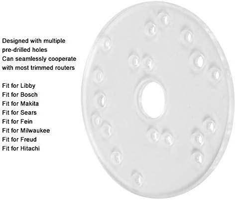 Placa de base universal do roteador fafeicy, placa de base do roteador acrílico com parafusos de pino central para roteadores