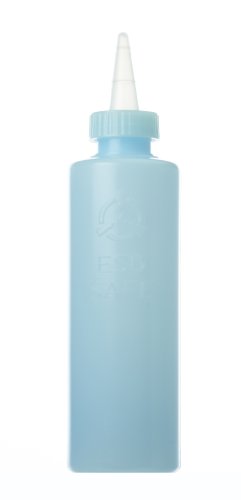 Garrafa de dispensação de fluido com a garrafa azul de Top SDE SAFE DISPATIVA DISPATIVA EM INDERSATIA. Resistividade média da superfície