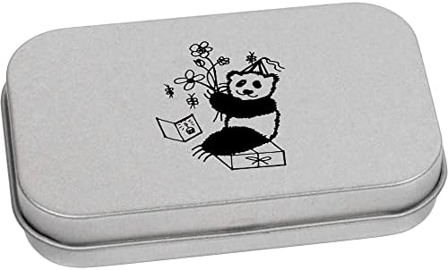 Azeeda 'Birthday Panda' Metal Articled Stationery Tin/Storage Box