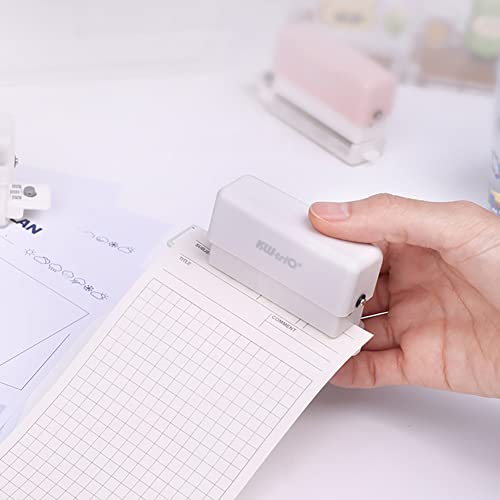 KW-TRIO 6 buracos de 6 buracos papel de papel fofinho de mini orifícios portáteis para artesanato, planejadores e