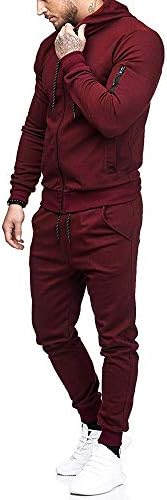 Algodão tracksuit masculino esportes de outumn top retchwork conjuntos de rastrear calças masculinas de traje de moletom de zíper para