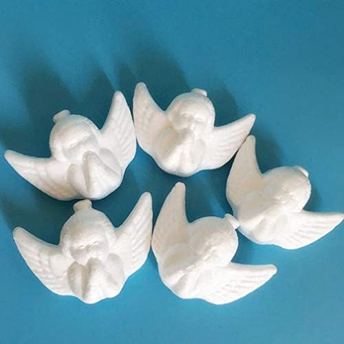 AMOSFUN 10PCS Polystireno Foam Shanta Angel Shapes Craft Foam Balls Christmas DIY Ornamentos de artesanato