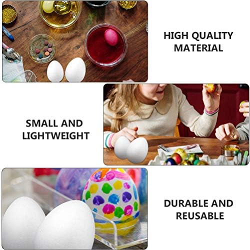 Kisangel White Craft Eggs para artesanato de férias de Páscoa Fazendo Projetos de Pintura Diy Projetos de Flores Decoração