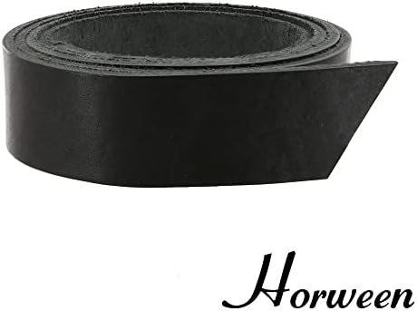 Buckleguy.com Horween Essex Leather tire, preto, 55 a 60 de comprimento, vários pesos