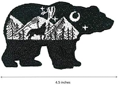 GLITTER GLITTER SPELLE Urso estrelado Ferro bordado em Patch Vida selvagem Roupas de roupas ao ar livre Animal