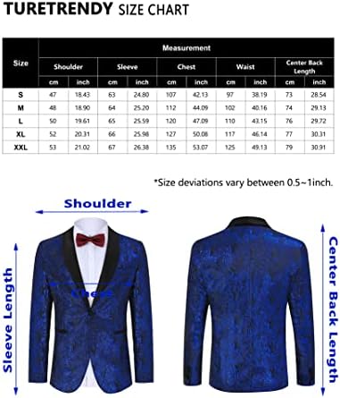 Jaqueta Floral de Tuxedo Men de Turorendy One Botão Bordado Jackets Jackets Party Blazer Coat Blazer