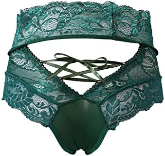 Calcinha de acabamento de renda para mulheres sexy pura lingerie garotas esgotaram a malha de barbante de fundo de cintura