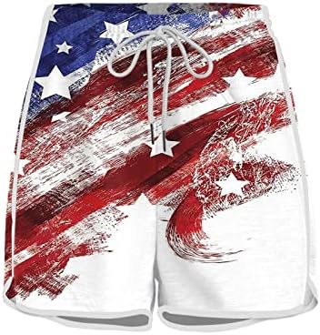 4 de julho shorts para mulheres casuais verão shorts de shorts de bandeira americana solto encaixe de cintura alta