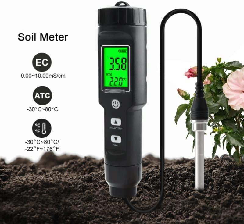 ZYZMH portátil CE digital/temperatura Testador de solo Medidor de fazenda Medição de fazenda Exibição retroiluminada