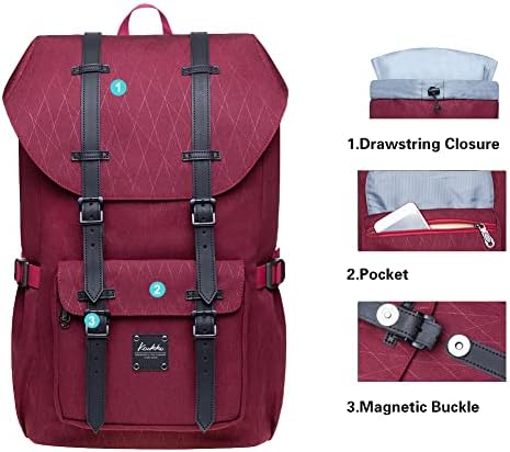 Laptop Kaukko Backpack, Rucksack ao ar livre se encaixa no laptop de 15,6 polegadas