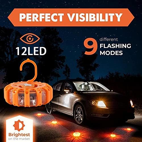 Waitlover Auto Supplies Magnet Light Barricade Riding Rotativo 12 Flash S3B3 Luz de luz LED LUZ