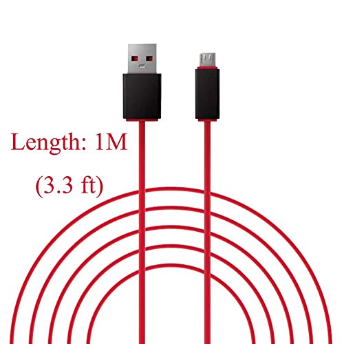 Substituição original AUX Audio Cable Tab para batidas por fones de ouvido DRE Solo/Studio/Pro/Detox/Wireless com Mic Red+Cabo de