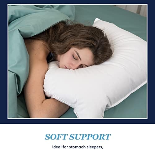 AMERIDOWN HELIGHOLOOOL SOFT 725 Power Power Power Down Pillow, suporte ideal para dormentes de estômago, tamanho rei, branco