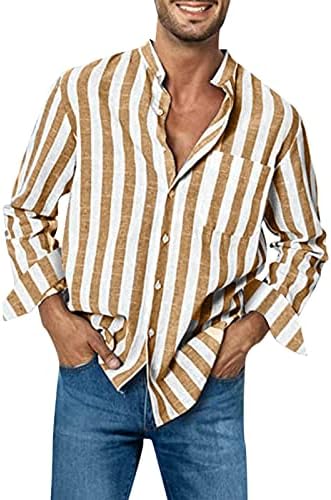 Masculino de verão moda de algodão casual e fivela de linho colorido de coloração de camiseta de camisa de camiseta camisetas