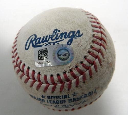 2021 Los Angeles Dodgers no jogo do Colorado Rockies usou Baseball Hampson Falt 2 - Game Usado Baseballs