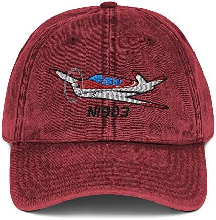 Airplano bordado Cap Vintage Air2552FEC35 -RSB1 - Personalizado com seu N