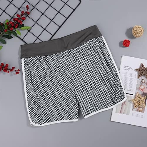 Shorts de motociclista para mulheres de alta cintura Controle de verão Treino casual de ioga