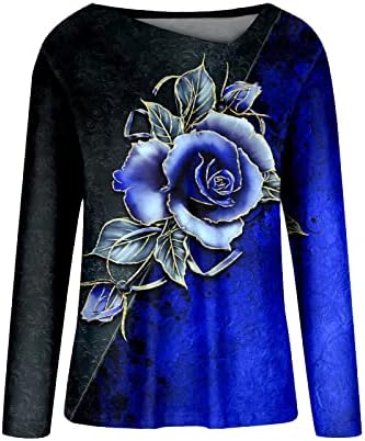 Nokmopo Womens Fall Tops Moda feminina Casual Capuz de colarinho com capuz rosa Top de manga longa de manga longa