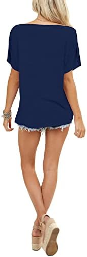 Leedya feminino fora dos ombros Tops de verão camisa de manga curta Bloups Fit Fit Tunics