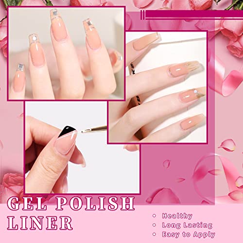 Aijimei Liner gel Gel Polishet Conjunto de gel Gel Gel Gel Paint para Nails Art Gel Liner Uil Art Liner gel Polishi -tinta de tinta